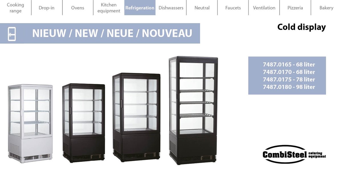 New table top cold displays in our range and we chose a bit more black. Check them out here: bit.ly/cold-display-c… #combisteel #refrigeration #horeca #koelvitrine