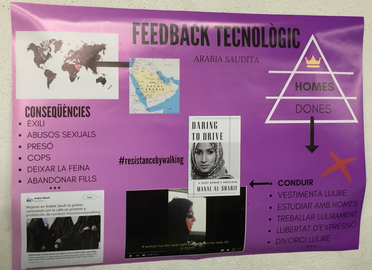"Feedback tecnològic, Arabia Saudita". Bon treball per visibilitzar els drets de les dones arreu del món, nosaltres podem, no sóm inferiors a ningú.

#usosTIC <a href="/pabloriverabcn/">Pablo Rivera</a>