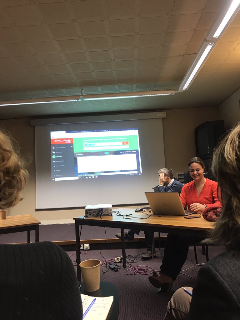 En réunion  au Conseil Départemental pour la présentation du Dispositif « l’Actu en Classe , Ouest France» offert au collège par le Conseil Départemental au regard de notre investissement dans les technologies numériques !