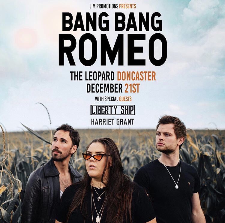 LIBERTY SHIP (@libertyshipband) on Twitter photo For our last gig of 2018 we’ll be joining <a href="/BangBangRomeo/">𝙱𝙰𝙽𝙶 𝙱𝙰𝙽𝙶 𝚁𝙾𝙼𝙴𝙾</a> at their sold out headline gig in Doncaster this Friday, see ya there ⚡️ For our last gig of 2018 we’ll be joining <a href="/BangBangRomeo/">𝙱𝙰𝙽𝙶 𝙱𝙰𝙽𝙶 𝚁𝙾𝙼𝙴𝙾</a> at their sold out headline gig in Doncaster this Friday, see ya there ⚡️