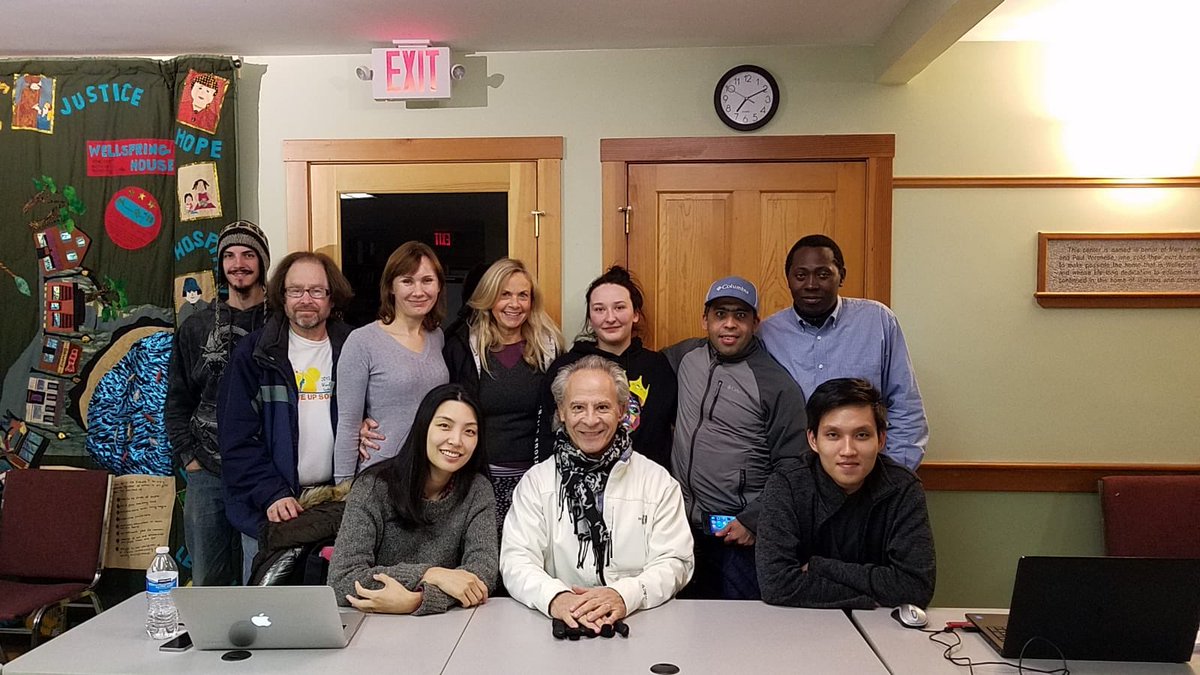 julie_batten's tweet photo. The #GlassHouseShelterProject (moi) is so #blessed to have had these #students in the #SalemStateUniversity Basic #Writing Skills class off site at #WellspringHouse this semester. Taking #university courses into #alternative #classrooms is #key. #Education #changes #lives. https://t.co/Y4yFFNF8MO