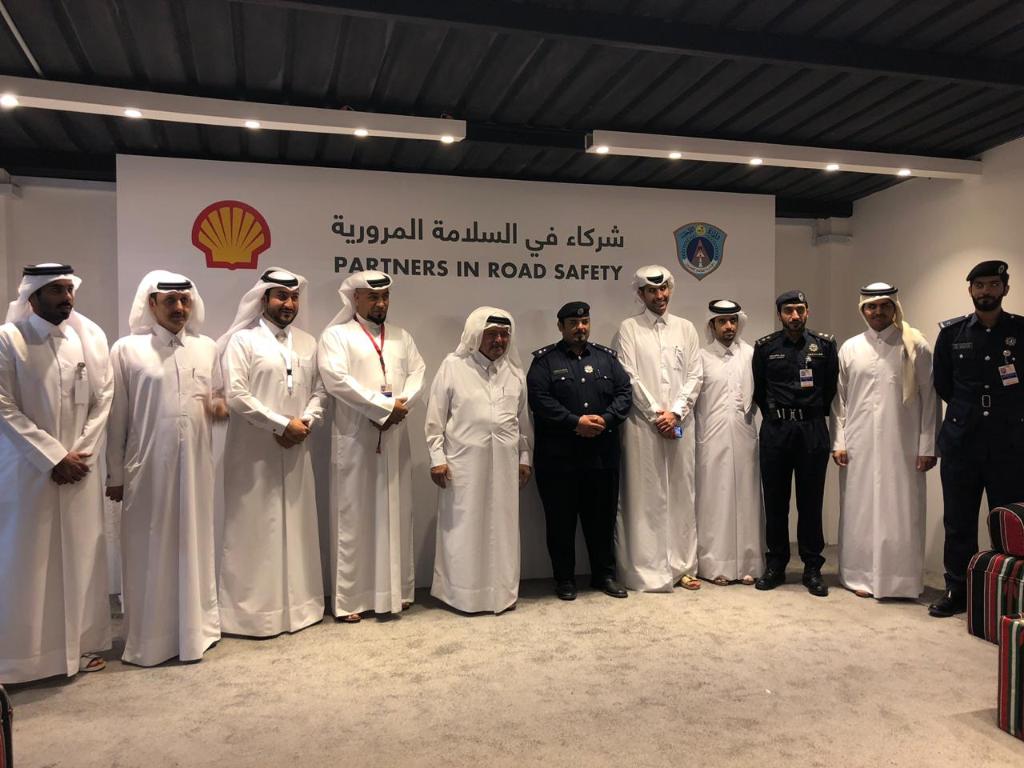 Shell_Qatar's tweet photo. HE Sheikh Faisal bin Qassim Al Thani attending #KooraTime activities and the traffic village during his visit to #Darb_AlSaai on the celebrations of #QND2018. #ShellQatar @kooratimeqtr @QFA_EN @MOI_QatarEn @NDQatar https://t.co/ulCDxFmGik