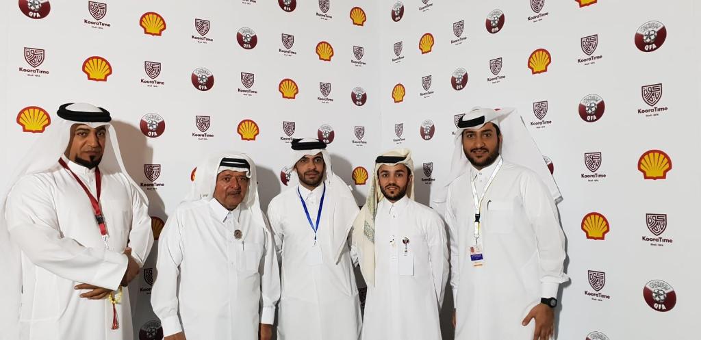 Shell_Qatar's tweet photo. HE Sheikh Faisal bin Qassim Al Thani attending #KooraTime activities and the traffic village during his visit to #Darb_AlSaai on the celebrations of #QND2018. #ShellQatar @kooratimeqtr @QFA_EN @MOI_QatarEn @NDQatar https://t.co/ulCDxFmGik