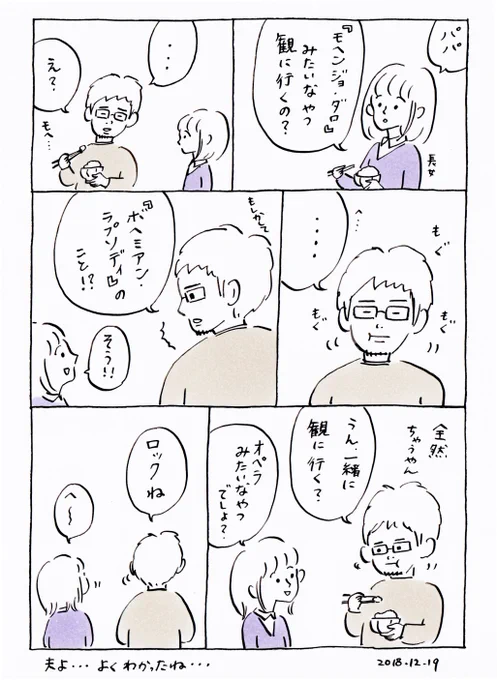 夕飯時の２人。＃こやまこいこ漫画 