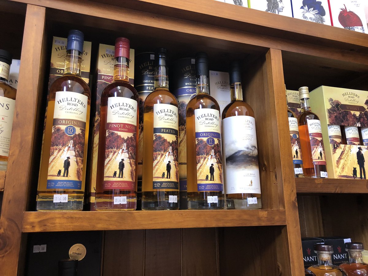 lesleyf's tweet image. What a lineup #RichmondTastingHouse #hellyersroad #AnniversarySeries #TenYearOld #PinotNoirFinish #Peated #15YearOld #Richmond #Tasmania #TasmanianWhisky