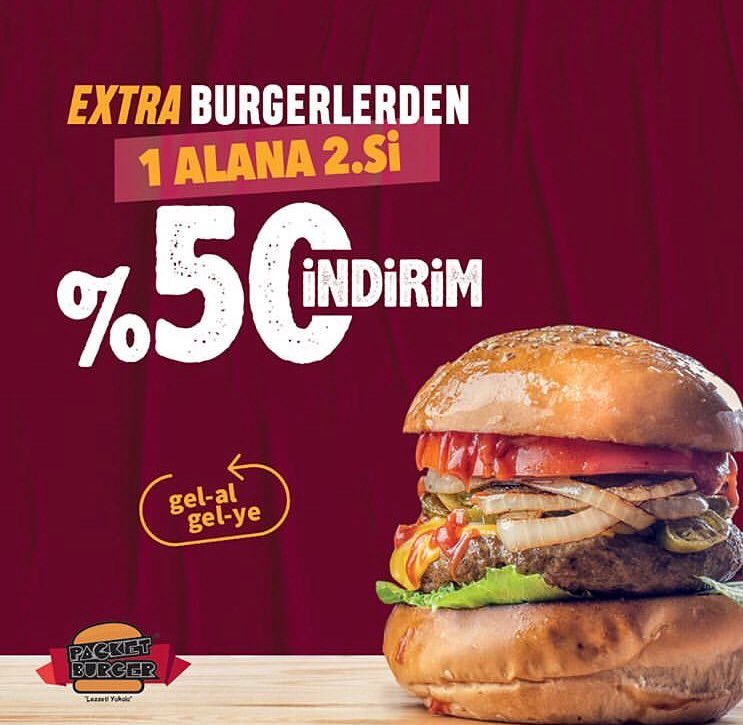 Dilediğin extraa burger’in ikincisi %50 indirimli tıka basa doymadan göndermeyiz 🤭✌🏼
#packetburger #packetburgersanayi #izmit #kocaeli #extra #burger #lezzetinadresi #kocaelispor