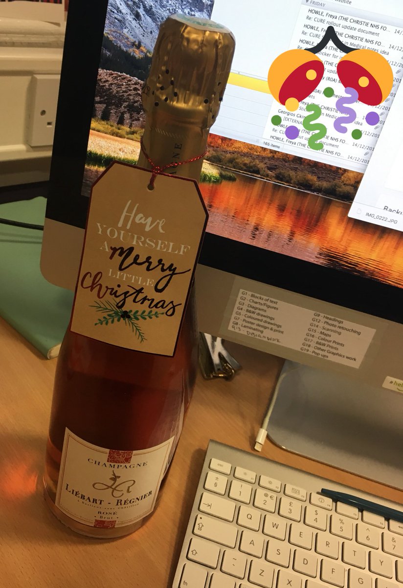 Lovely thankyou gift! 🎅🍾#feelingappreciated #christmasdrink #lovemyjob