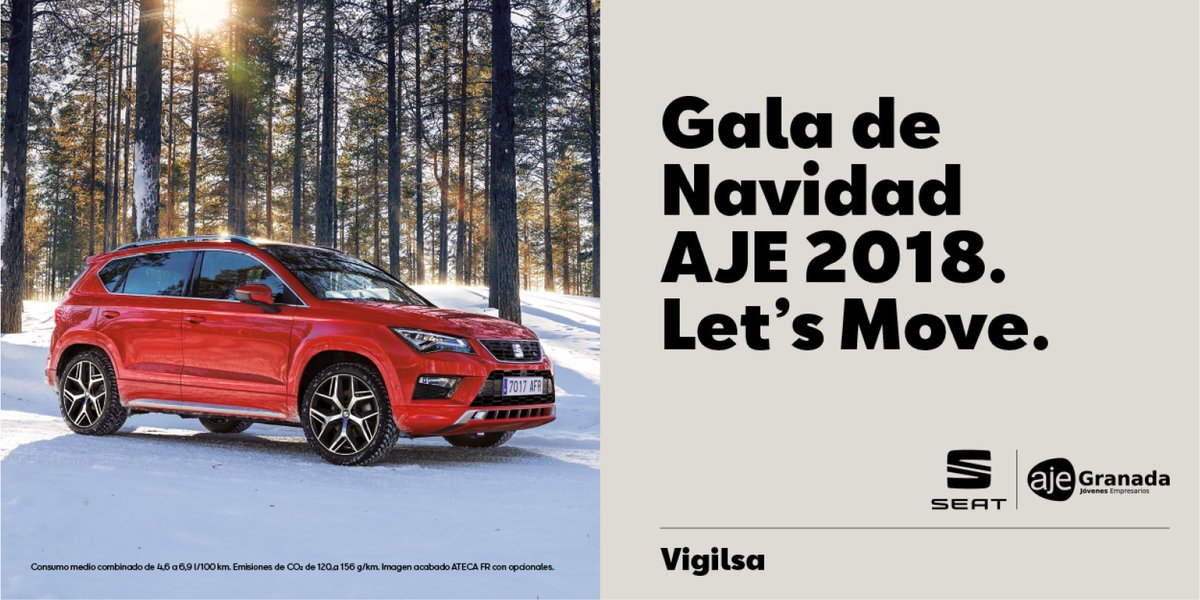 ¡Let's Move! Hoy se celebra la Gala de Navidad de la <a href="/AJE_Granada/">AJE Granada</a> con el patrocinio de <a href="/vigilsa/">SEAT Vigilsa</a>. Nos vemos esta noche en la Escuela Internacional de Gerencia. #letsmove #aje #seatvigilsa #granada #galadenavidad