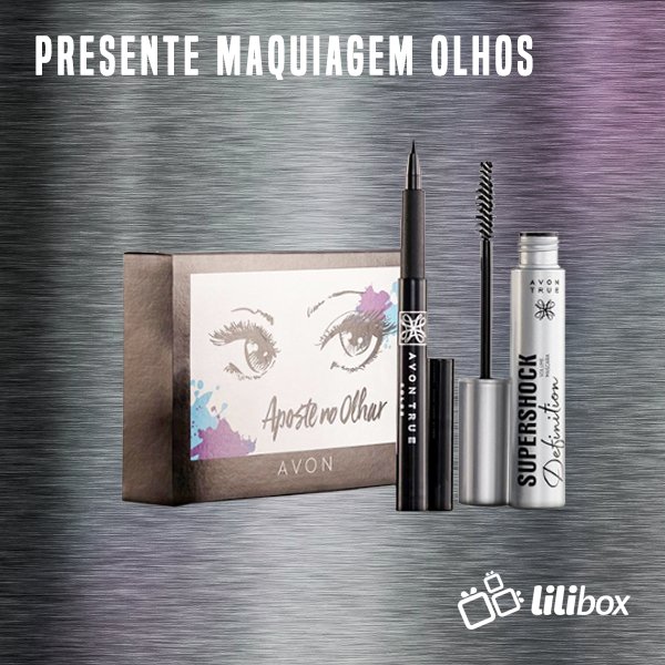 AppLiliBox's tweet image. O Presente Maquiagem Olhos é composto por:
•    Máscara de Definição para Cílios Supershock Definition - 10 g
•    Caneta Delineadora Líquida para Olhos True Color 1,6g
•    Caixa para Presente Maquiagem Olhos 

Compre a sua agora: bit.ly/2r8SlmU