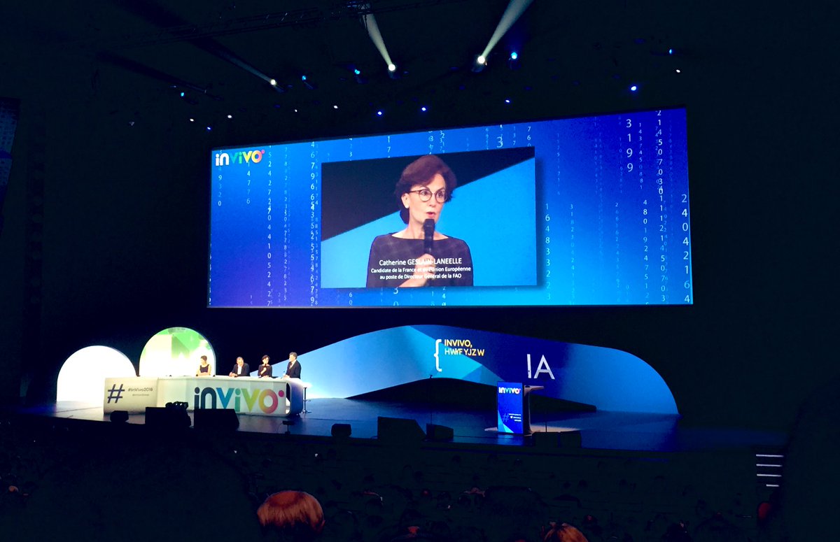 PaulineRagot_'s tweet photo. #InVivo2018 Un bel exemple de conviction féminine dans le secteur #alimentaire et #agricole ! « nous avons des solutions et des connaissances » et « nous avons besoin de renforcer la coopération pour accélérer les efforts ». Soutenons @catherinelanee1 pour 1 femme à la tête @FAO https://t.co/uFgwtBpzsy