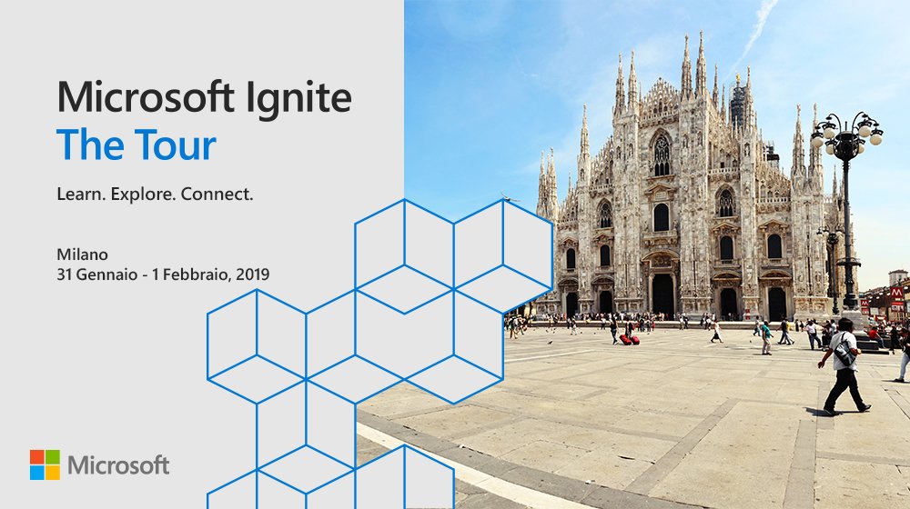 microsoftitalia's tweet photo. #MSIgniteTheTour sta arrivando a Milano al MiCo! Vi invitiamo per scoprire tutte le ultime novità nello sviluppo cloud, dati, IT e business intelligence. Registrati gratis oggi: https://t.co/Lbbuz5fe5w https://t.co/2XDMuBzDpp