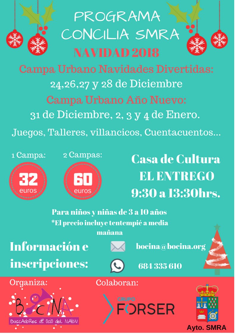 BOciNalon's tweet photo. 🎄 CAMPAMENTO NAVIDAD🎄
¿Quieres pasártelo bien estás Navidades? ¡Ven a nuestro campamento de Navidad
✨Juegos
✨Talleres
✨Canciones 
✨Cuentos 
✨Y... ¡Muchas sorpresas más!
Además, si se apuntan dos herman@s... ¡tendrán un descuento de 5€ cada un@! https://t.co/kVGeezVgRy