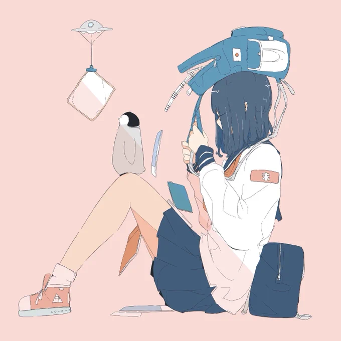 妖怪リュック被り 