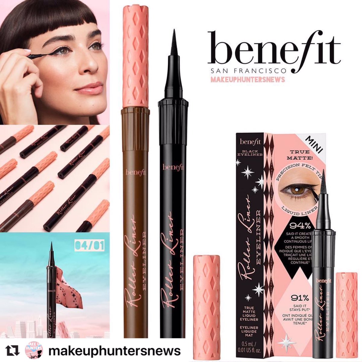 donatda's tweet photo. #Repost @makeuphuntersnews with @make_repost
@BenefitBeauty
NEW ROLLER Products
Benefit launching 2 new #benefitrollerlash #BloggersTribe #blogginggals #RTingbloggers #ilovemakeup #makeupfanatic #makeuplook #FierceBloggers #fabbloggersRT #bloggers #paradiseRT #globalblogRT https://t.co/JwJEnMXls4
