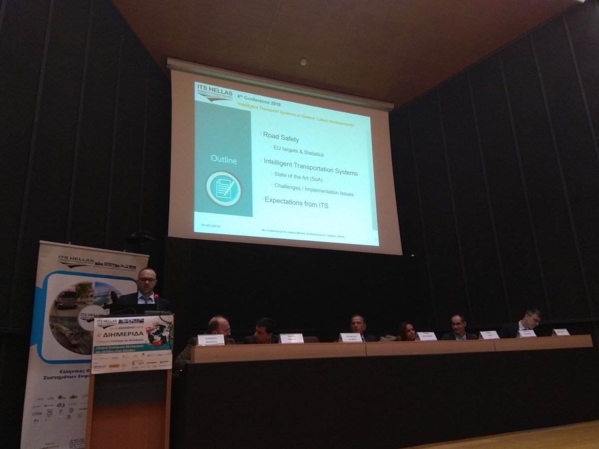 Our <a href="/lytrivis/">Panagiotis Lytrivis</a> is now performing his speech in the #ITSHellas2018 conference. Based on interesting data about road safety,he is presenting the last and upcoming developments in #IntelligentTransportSystems and their #benefits.