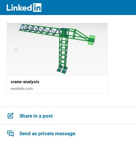 CAEmateTweet's tweet photo. How to Share an Engineering Project? Check out the new sharing feature in WeStatiX. https://t.co/i5ovVDPnHx https://t.co/8YR7eGTi4r