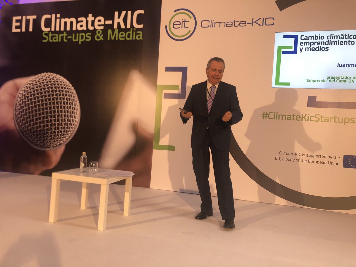 Ahora es <a href="/jromero_tv/">Juanma Romero ®</a> director de @emprendeTVE, “la economía circular es muy necesaria, y la creación de #startups del sector que ayuden a mejorar la vida” #climatekicStartupsMedia