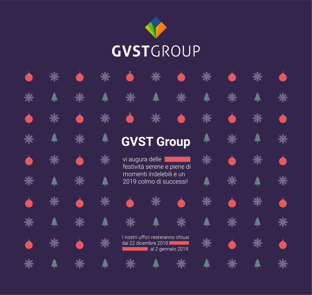 GVSTGroup's tweet image. 🎄☃ Il Team di GVST Group vi augura buone feste e vi aspetta nel 2019 per condividere molti nuovi progetti!

GVST Group wishes you happy holidays and awaits you to share many new projects in the next 2019!  ☃🎄

#GVSTGroup #happyholidays #newyear