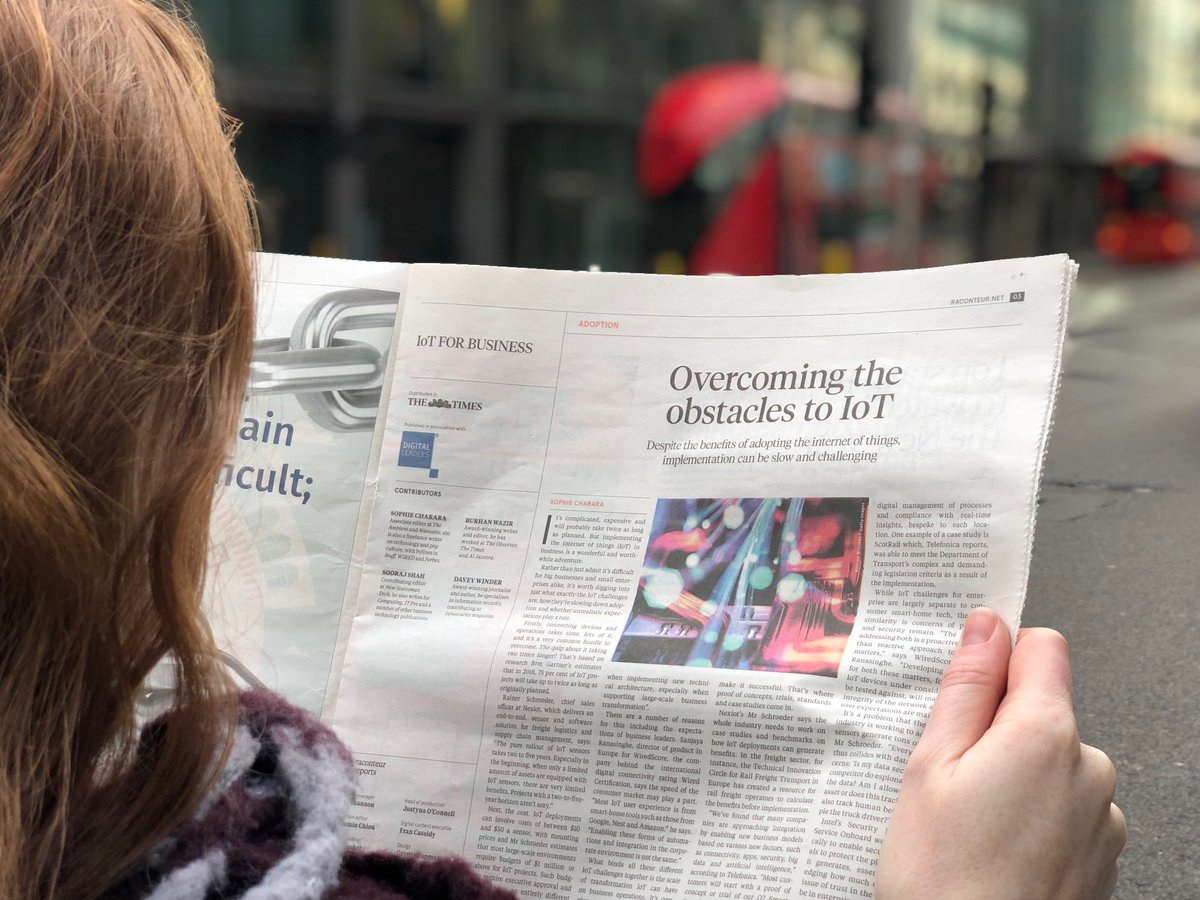 The <a href="/thetimes/">The Times and The Sunday Times</a> has published a special report on #IoT for Business, in association with <a href="/DigiLeaders/">Digital Leaders</a>

👉 bit.ly/2rTGytn

#IoT #digileaders <a href="/raconteur/">Raconteur</a>