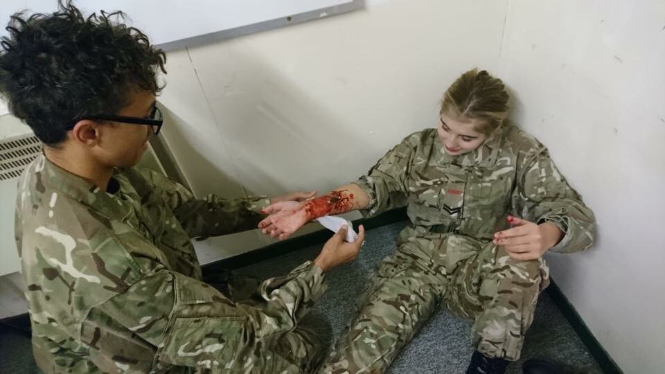 BrislingtonACF's tweet photo. Last week we held a detachment first aid night to test the cadets ability and knowledge in a realist situation! Thanks to 2Lt Sloan for organising. #GoingFurther #inspiretoachieve #acf #armycadetforce #bristolacf #firstaid #cassim @ArmyCadetsUK @BristolACF https://t.co/ZWsaBvrRVm