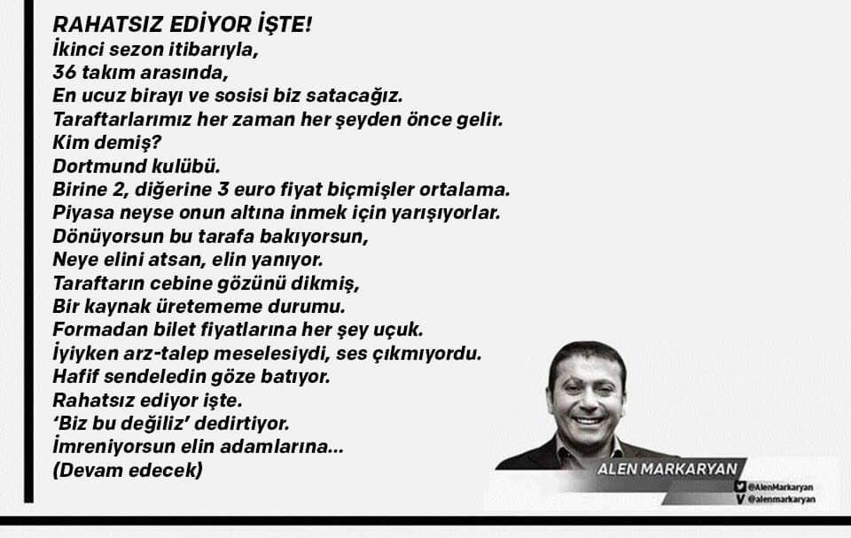 Formadan bilet fiyatlarına her şey uçuk. 
İyiyken arz-talep meselesiydi, ses çıkmıyordu. 
Hafif sendeledin göze batıyor. 
Rahatsız ediyor işte. 
‘Biz bu değiliz’ dedirtiyor