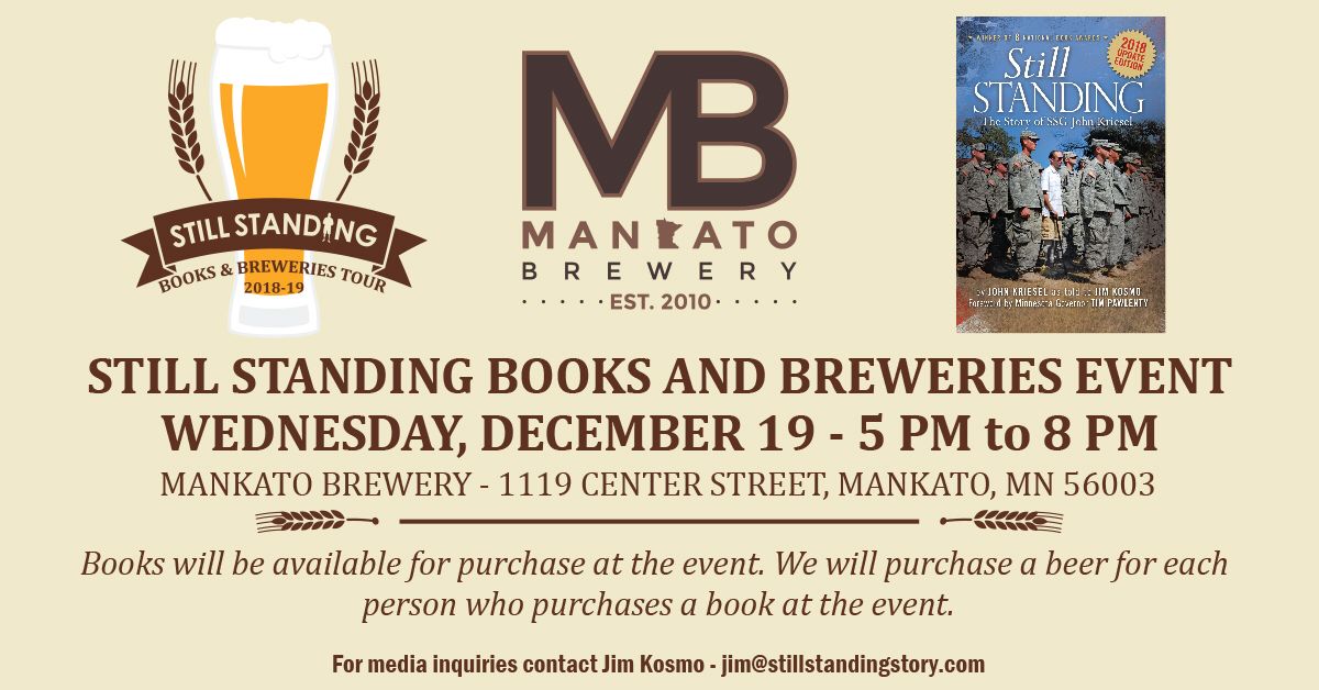 johnkriesel's tweet image. Come out to @MankatoBrewery for our “Books and Breweries Event” TONIGHT from 5-8 PM. Great chance to buy a last minute Christmas gift. We will buy a beer for everyone who buys a book from us that evening. 🍻📚 #books #beer