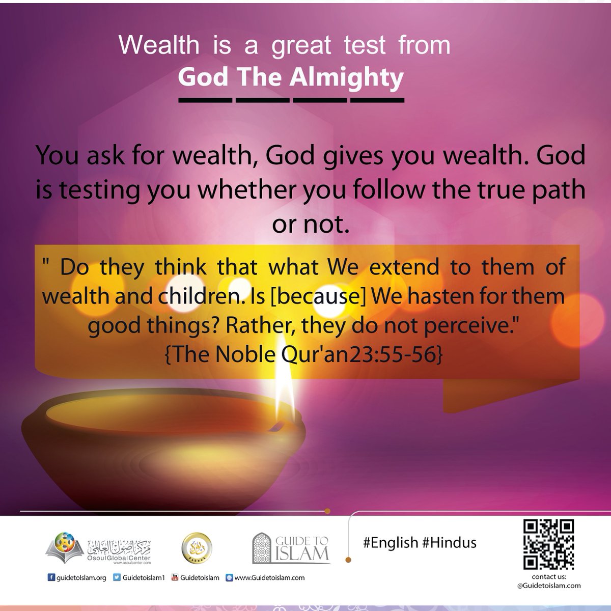 mercytweets2's tweet photo. Wealth is a great test from God The Almighty. 
You ask for wealth, God gives you wealth. God is testing you whether you follow the true path or not. 

 #Baaghi3
#Hinduism https://t.co/f413z3jDU8