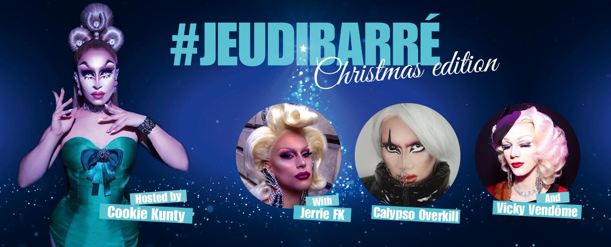 Fabisounours's tweet photo. Demain soir c'est la dernière #jeudibarré de l'année ! Avec @KuntyCookie @jerrie_fk @CalypsoOverkill and Vicky Vendome ! Des surprises, des cadeaux et l'esprit de Noël :D https://t.co/zn5BHT6xR5