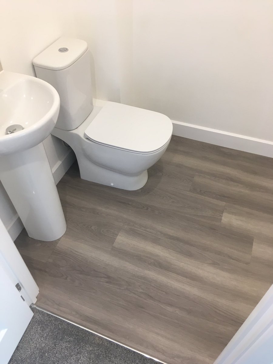 Before &amp; after wc floor lines