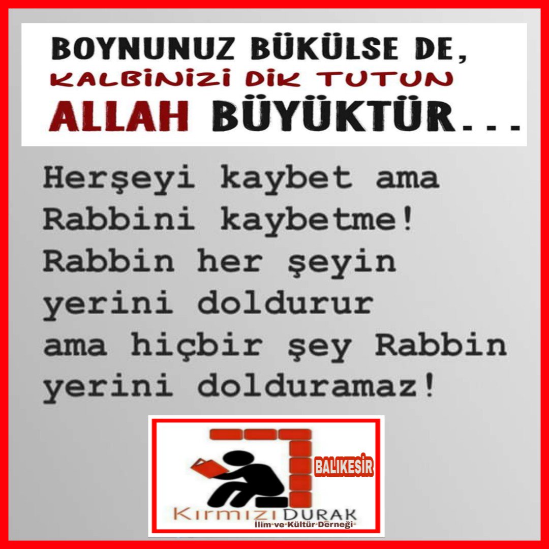 Ümit ALLAHTAN 
Ümitsizlik şeytandan gelir
#Allah
