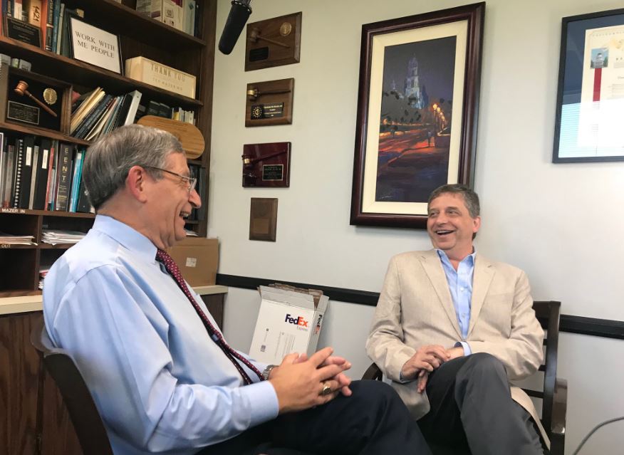 IHAConvene's tweet photo. This photo makes us smile. Our CEO Jeff Rideout, MD, talking with @Tmazermd about the #ProviderDirectoryUtility. Here's a link to the rest of Dr. Mazers interview: https://t.co/LpzZgoe3wQ
#SB137 #workflow #WednesdayWisdom https://t.co/eGDoKqsKIU