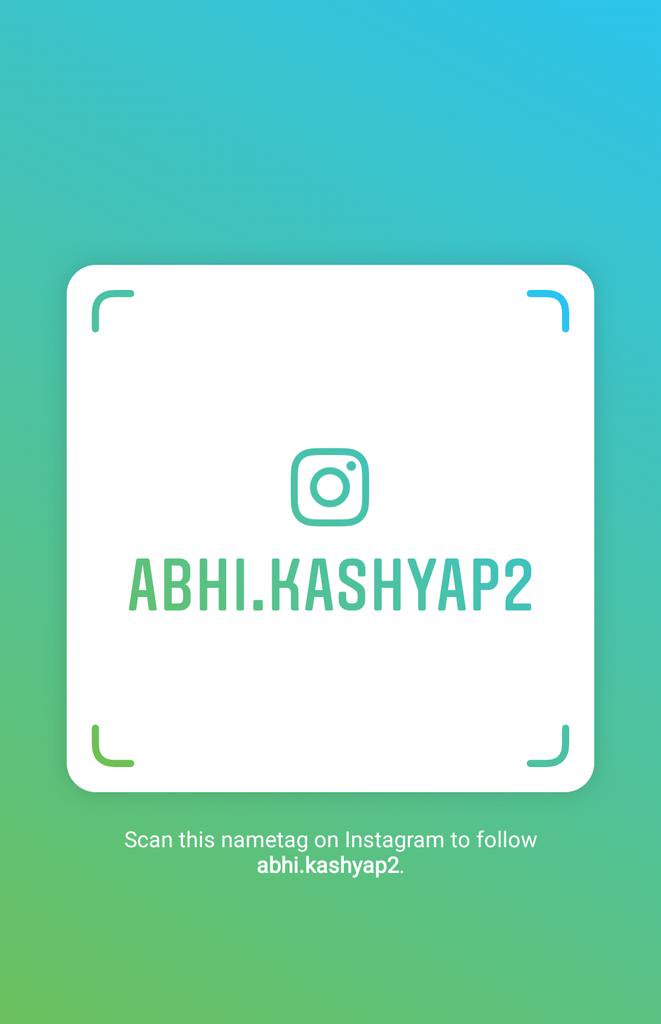 Follow me on Instagram! Username: abhi.kashyap2
instagram.com/abhi.kashyap2?…