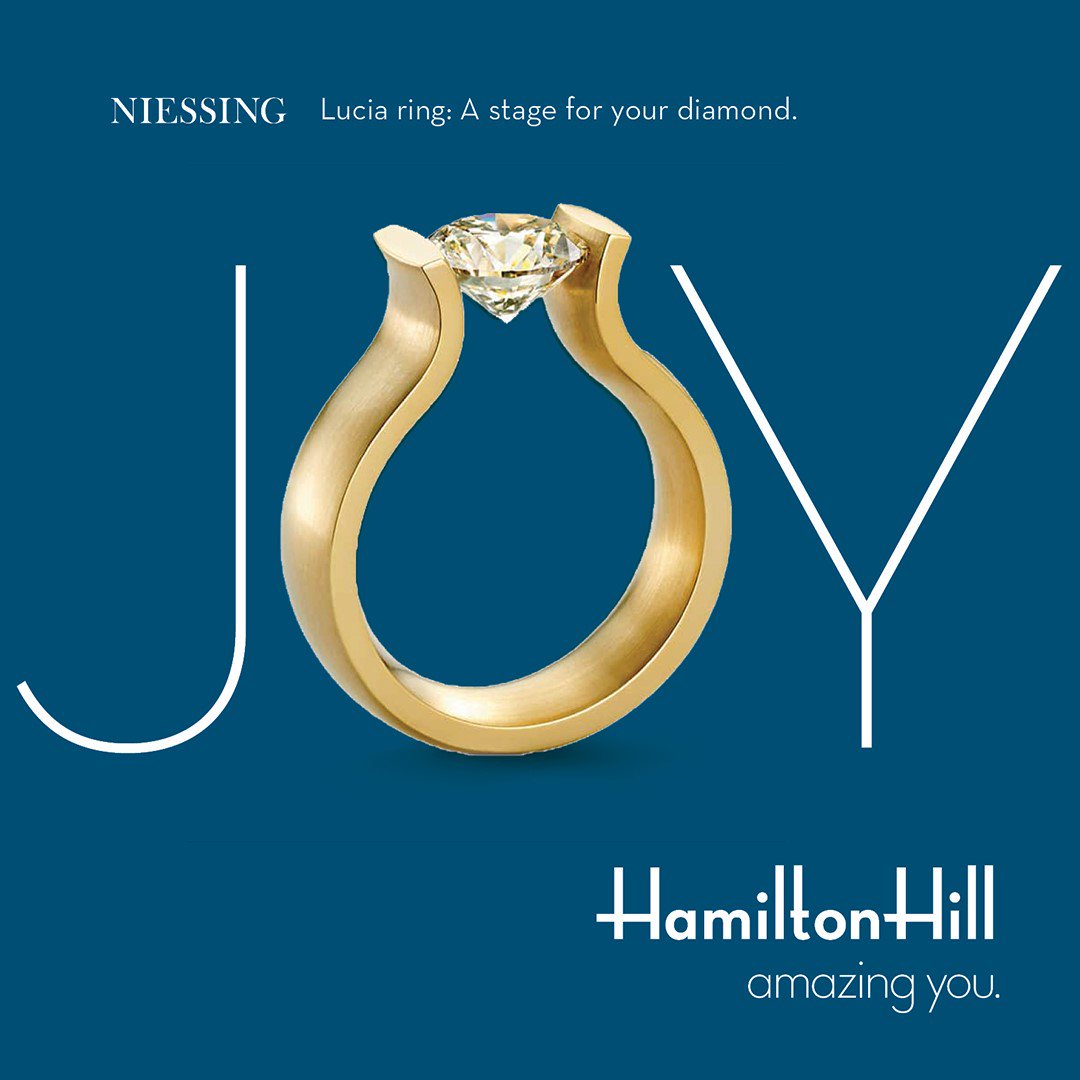 HamiltonHillNC's tweet photo. We hope you are full of JOY this season &amp; all year long! @niessing when less is more #brightleafsquare #downtowndurham #modernart #futureheirloom #engagementring #amazingyou #rings #diamonds #giftsforher https://t.co/d7o1jcPVDB