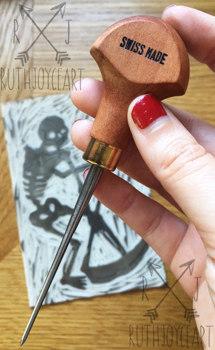 ruthjoyceart's tweet image. My favourite tool 😋 #linocut #pfeiltools #artist