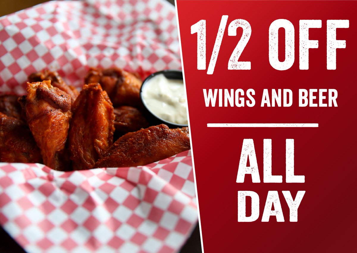 CarbonesMound's tweet photo. Holiday shopping can definitely take it's toll, so fuel up with 1/2 price wings and a beer (or a few, depending on how stressful shopping gets). We'll gladly help however we can! https://t.co/i1CvXN9VCo