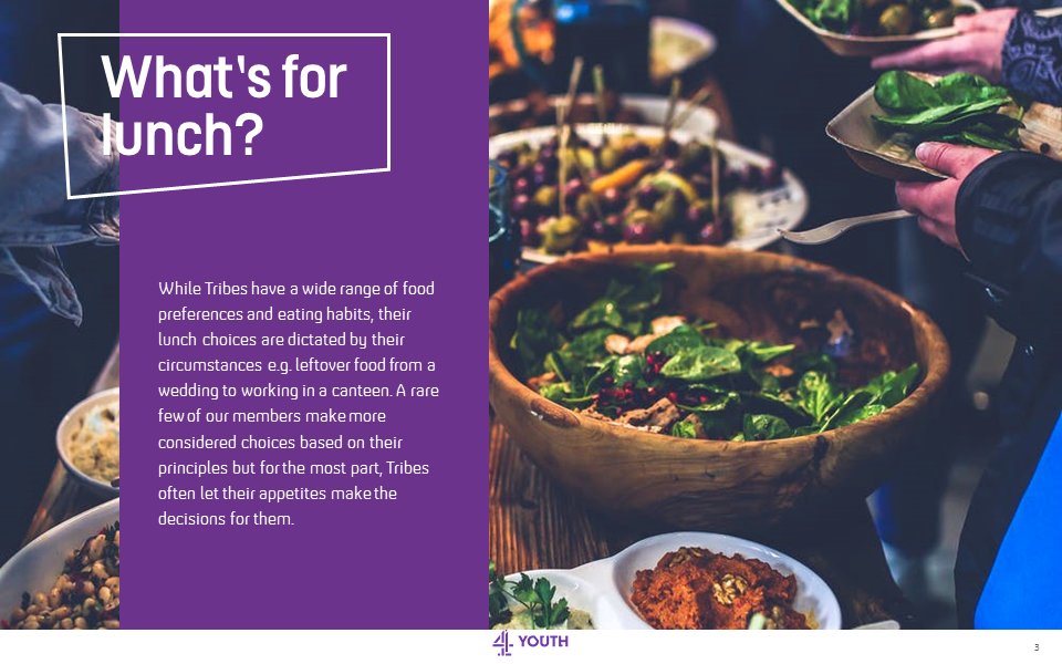 UKTribes's tweet image. 1PM *our stomachs rumble* so what's for lunch? With Tribes admitting their lunch choices are dictated by their circumstances, find out what these exactly are in our lunchtime report! #youth #lunchtime #lunch #food #habits #eating 
uktribes.com/report/lunchti…