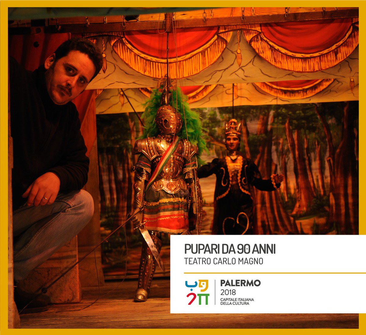 La #storica #famiglia di #pupari Mancuso festeggia i 90 anni di #carriera con un ricco calendario di #appuntamenti che verrà presentato domani presso il Teatro Stabile di pupi siciliani Carlo Magno, e che si aprirà alle 17:30 con lo #spettacolo “La nascita di Orlandino”.