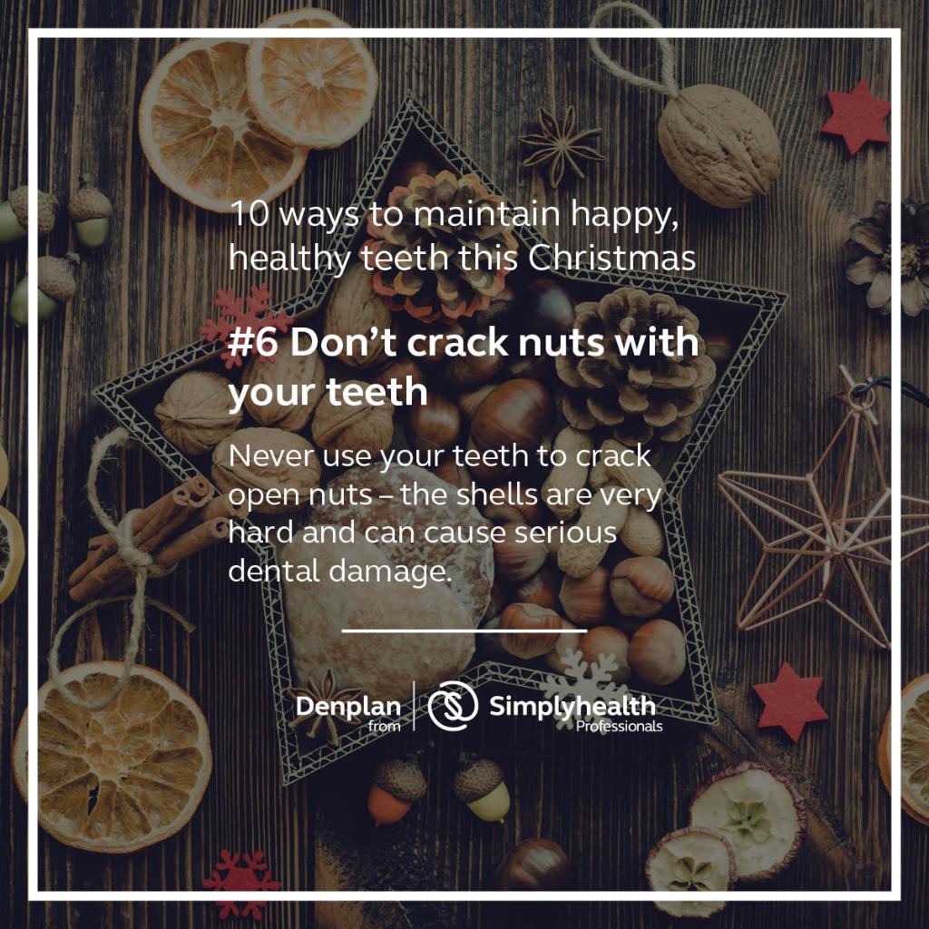 Denplan's tweet photo. You’d be surprised how common this dental injury is at this time of year. Include nut crackers on your #Christmas shopping list if you’ve mislaid yours! We’re sharing our top tips to keep your teeth happy and healthy this festive season: https://t.co/uzv9C3Hq4N https://t.co/5SWJsHAN89
