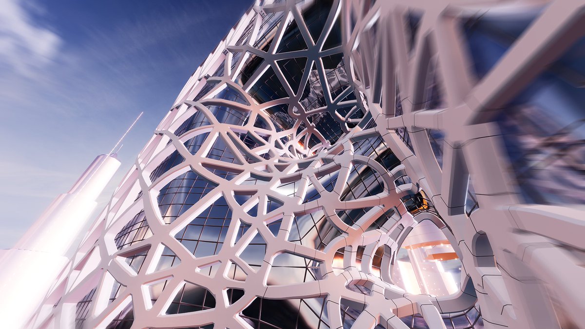 Exploring the iconic Morpheus Hotel by Zaha Hadid for a playful 360° tour, with its exoskeleton steel frame designed, in real time 3D (in collaboration with Malherbe) #vr #virtualreality #3D #3Dart #architecture