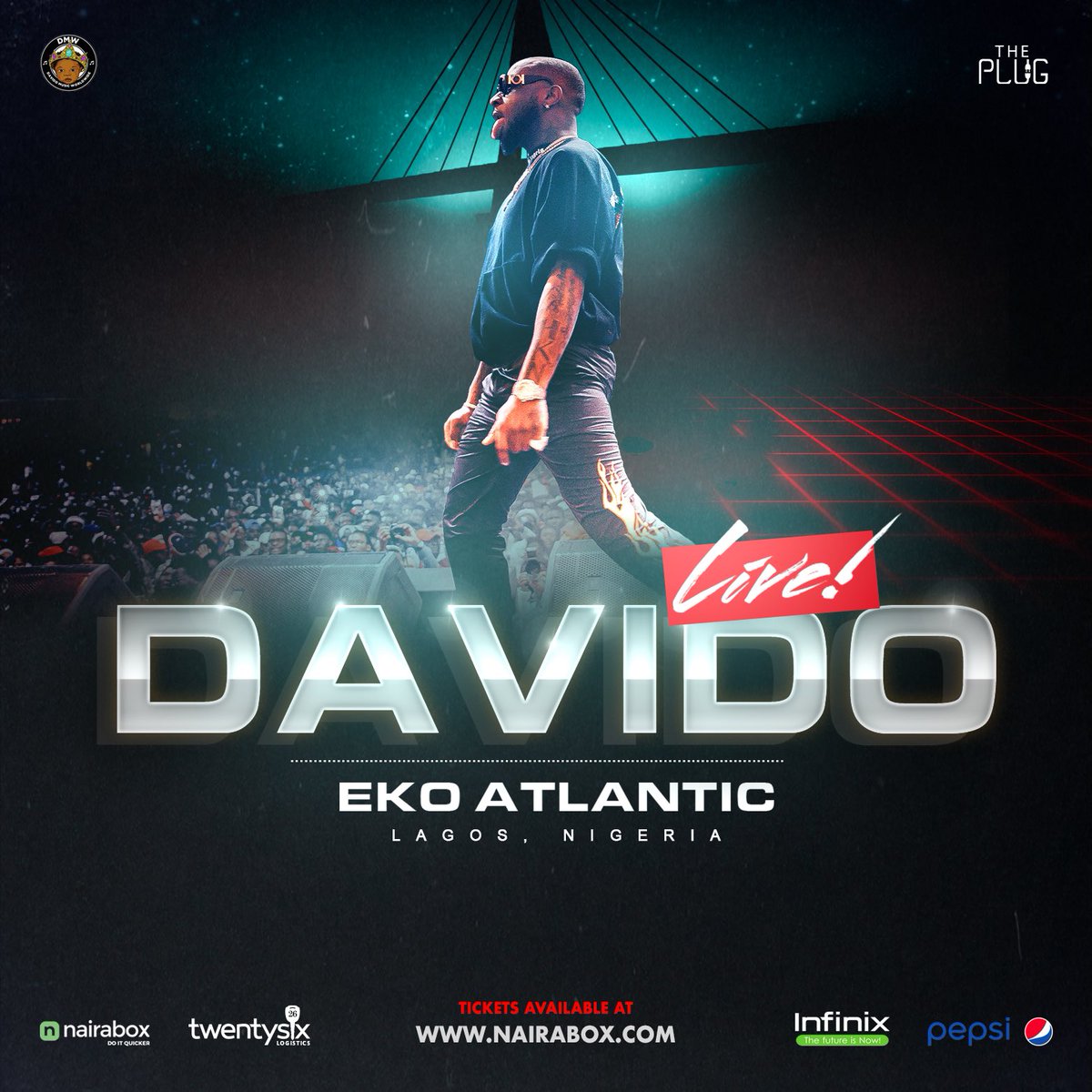 davido's tweet photo. You asked and we listened! In order to give you the best show possible and accommodate all my fans- Davido Live in Concert is moving to a bigger venue!—-Eko Atlantic! 
December 27th, history will be made! Tickets link https://t.co/ud39QRiASK https://t.co/iTNJ4LYmwf