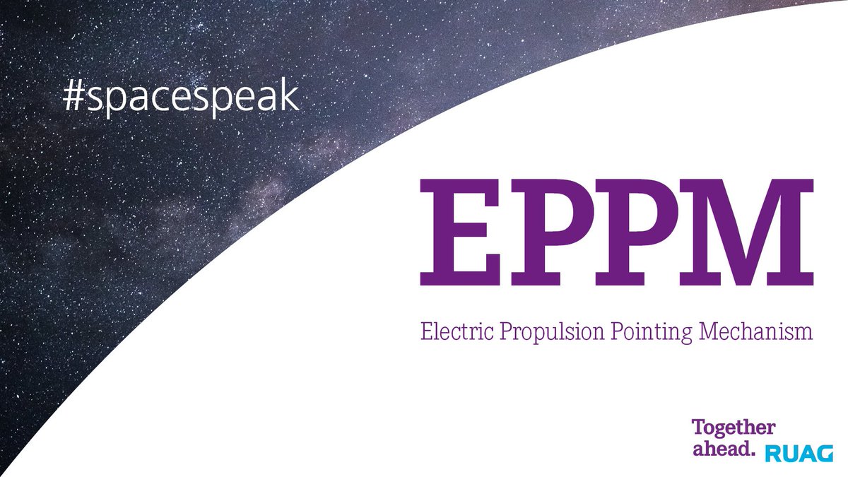 BeyondGravity_S's tweet image. What does EPPM mean in #spacespeak? It stands for Electric Propulsion Pointing Mechanism. The Pointing Mechanism helps to precisely position an electric thruster and thus to efficiently change or maintain orbital position and orientation of the satellite