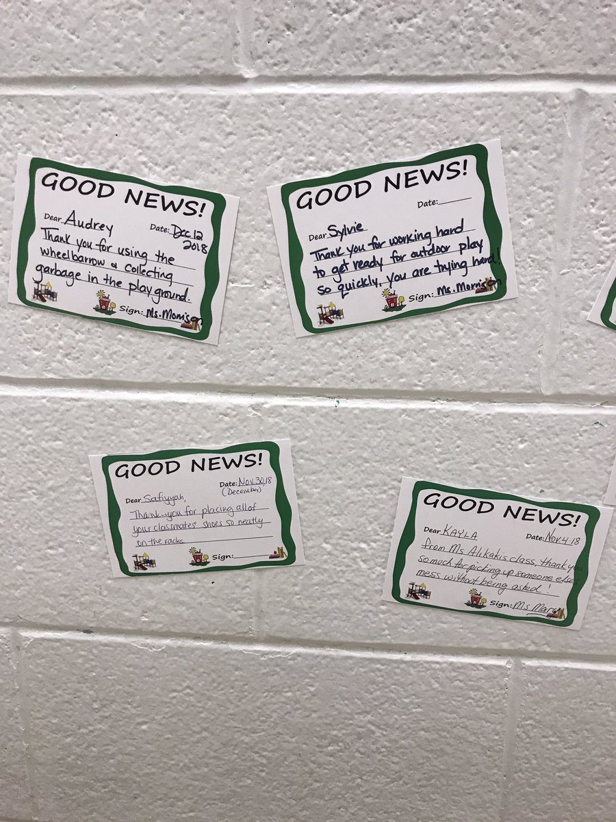 RHMcGregor1's tweet photo. Good news cards at RH McGregor noticing all the great acts of “goodness” seen throughout the day https://t.co/b2Y9s51ixo