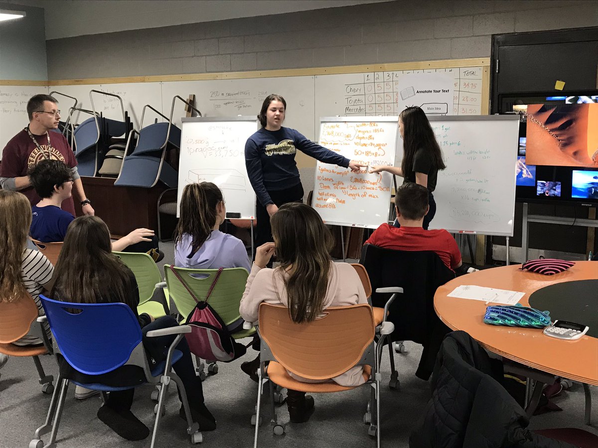 toz2020's tweet photo. We wanted our @svsdSTREAM students to understand the thought behind NO NAKED numbers and conversion factors. They did a wonderful job understanding and explaining both with our Fermi Estimation activity #svmsSTREAM #STEMeducation #AppleEDUchat #STEELVALLEY @AppleEDU https://t.co/GjhyF1ppZd