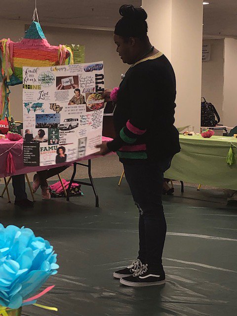 cockyabc's tweet photo. Nothing like some holiday competition! F.I.E.R.C.E. had its annual ugly holiday Christmas🎄 sweater contest &amp; voted on the most inspirational vision board. #wefierce #holidayfiesta @SV_Vikings @JTemoney @SVHS_Counseling https://t.co/hfK8gejVUn
