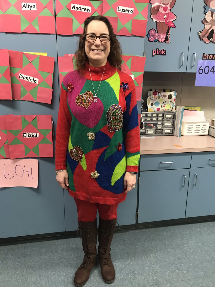 Throw back to the 80s ugly sweater days #gleasonuglysweater