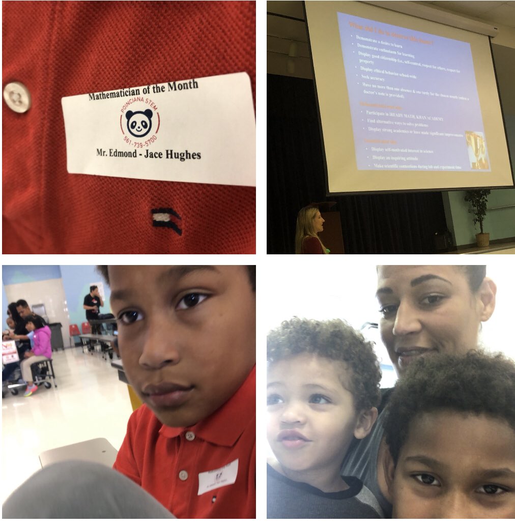 jkh_74's tweet photo. Proud Mom moment! Jace is Mathematician of the Month!! Woohoo!! β¦@PoincianaStemβ© #helovesmath #highestaverage https://t.co/prQSS7Jer0