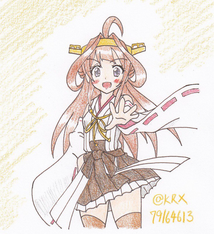 #艦これ版深夜の真剣お絵描き60分一本勝負
#艦これ版真剣お絵描き60分一本勝負_20181219
#金剛
金剛デース! 