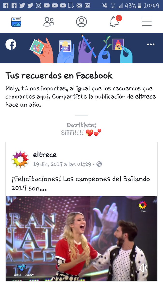 Mimi23mc's tweet photo. Que lindos recuerdos!💖❣ @flor_vigna 
#Showmatch #Bailando2017 https://t.co/kABlEZE1Lc
