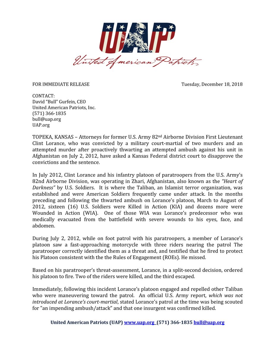 United American Patriots Uap Inc On Twitter Thefive Action Coming In The Clintlorance Case