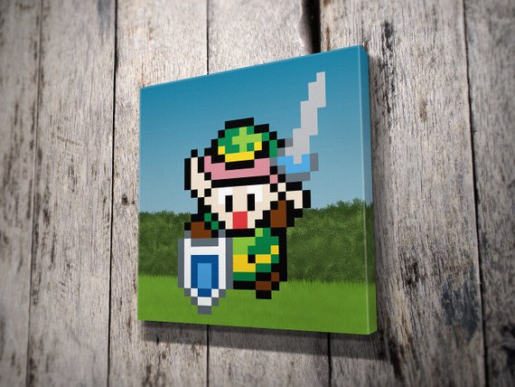 PalmersPixels's tweet image. On the 10th day of Christmas, my true love gave to me: adventures up towers and through shrines to defeat Ganon and save Hyrule!  Our Zelda Canvas Print Collection is on sale with free shipping at palmerspixels.com &amp;amp; Etsy! #pixelart #zelda #gamersunite #retrogaming